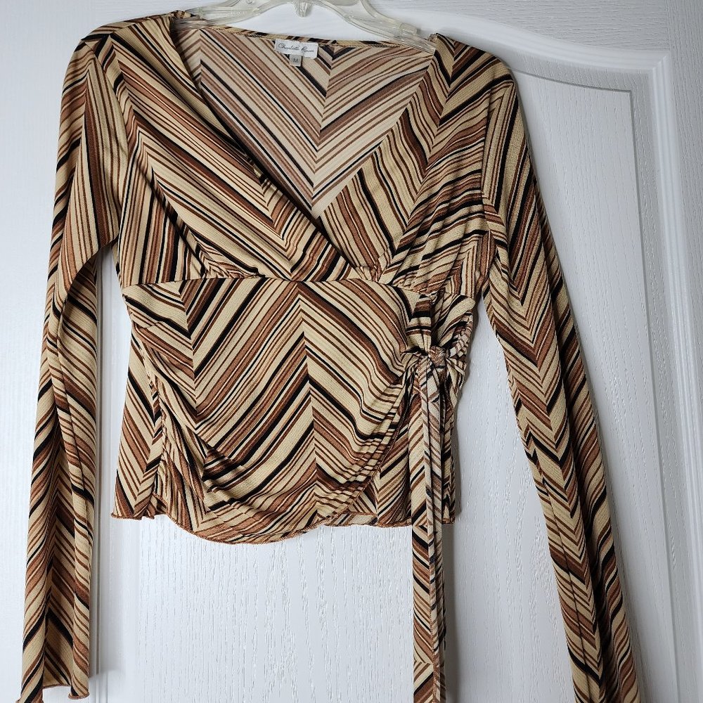 Simple Regular Fit Striped long sleeve top